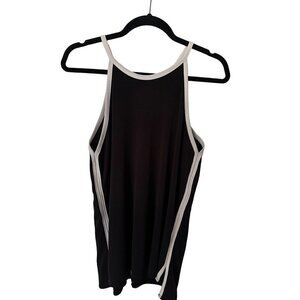 Cynthia Rowley black and white sleeve blouse tank size m